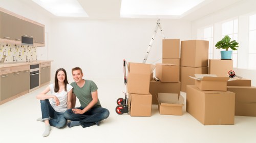 Packing and wrapping household items for a Park Royal home move