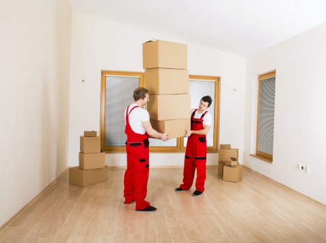 Unpacking household items in a Park Royal home after moving